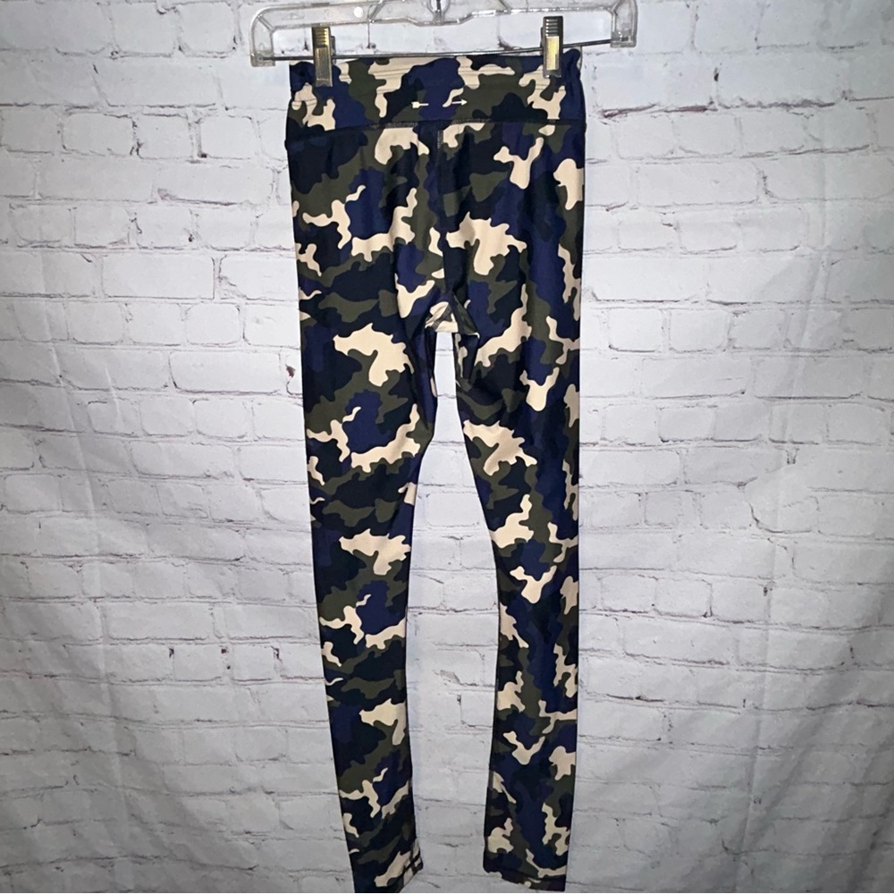 The Upside Blue Heritage High Rise‎ Camo Drawstring Stretch Leggings Size 4 - Picture 6 of 8